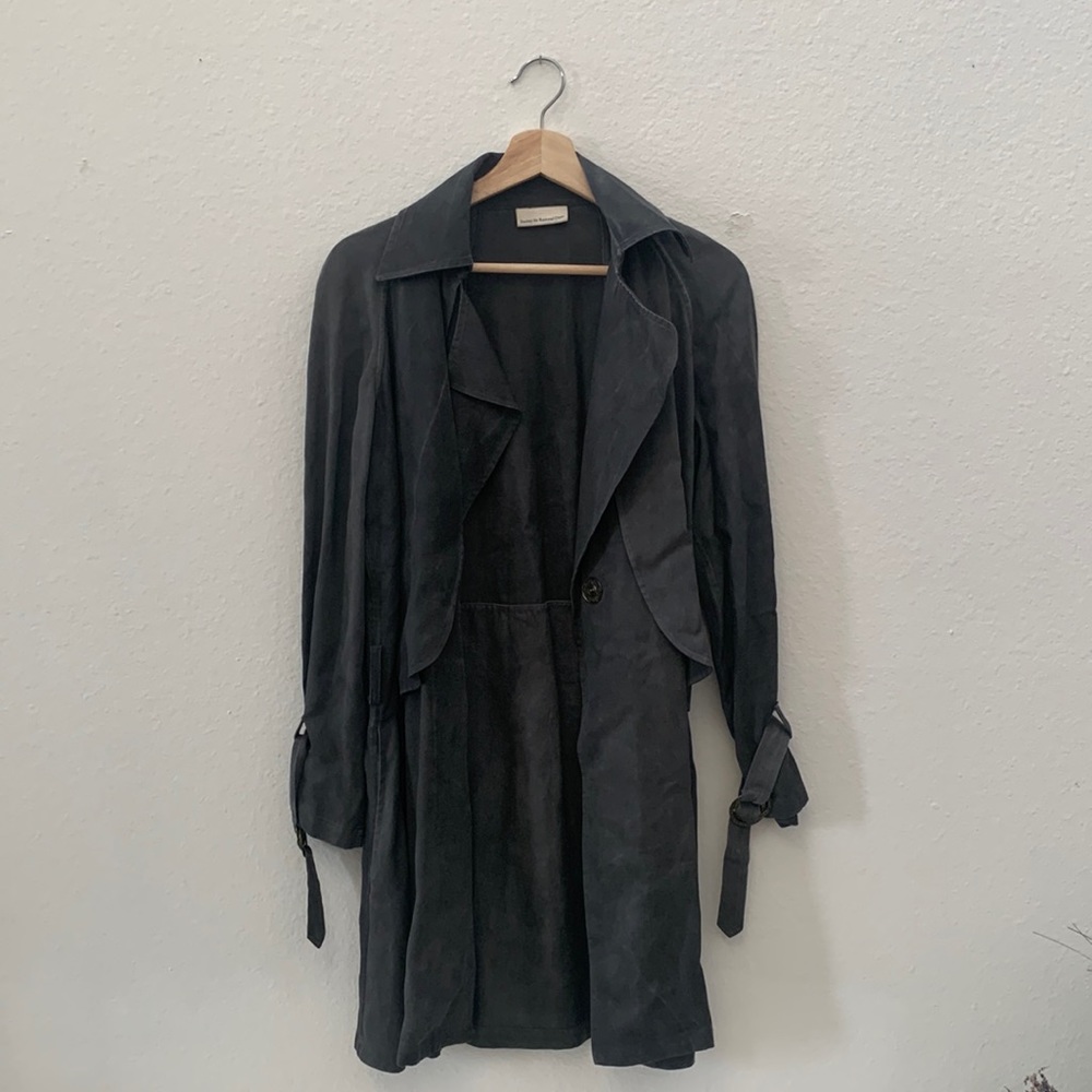 Society of Rational Dress | Thin Long Grey Trench Coat Women’s Small